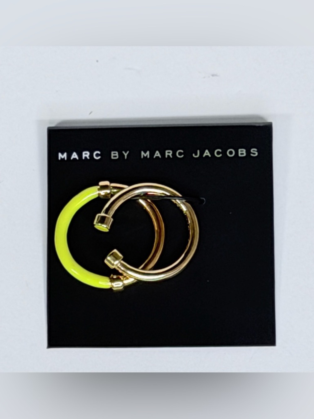 Marc by Marc Jacobs Neon Yellow & Gold rings